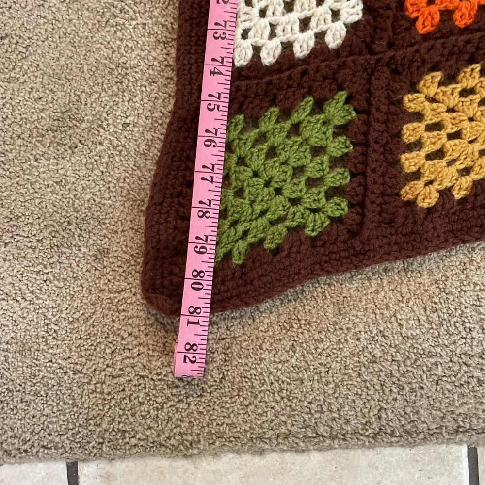 Handmade‎ Granny Square Lap Blanket Or Sofa Accent 81X41
